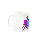 もろりZのシルクハット5連もろりねこ Mug :left side of the handle