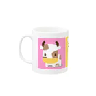 akimalのウシ・シマウマ・ヒツジ　ポップカラー Mug :left side of the handle