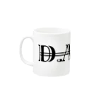 DASHのD.A.S.H.ロゴ① Mug :left side of the handle