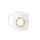 ambleuki  アクセサリーのflower ribbon cup マグカップの取っ手の左面