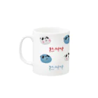 睡眠不足-suimindaiji-のほかほか！パンダ饅頭！！ Mug :left side of the handle