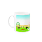 モノツクルヒト　Fuku～ふく～の競馬 マグ フルカラー Mug :left side of the handle