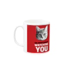 さばのBIG NEKO CHAN IS WATCHING YOU Mug :left side of the handle