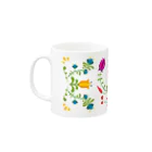 Drecome_Designのクジャクと花 Mug :left side of the handle