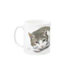 毎日猫さん犬さんの猫２マグ Mug :left side of the handle