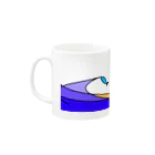 Shake9の海と船と魚(ラインあり) Mug :left side of the handle