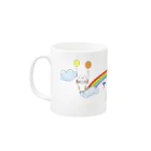 カワラリマーの風船ふわふわ Mug :left side of the handle