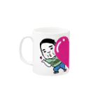 キャロライン企画の憎めないブス男ペアハートマグ Mug :left side of the handle