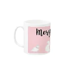 qunqunのMeryChristmas(ピンク色) Mug :left side of the handle