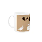 qunqunのMeryChristmas(ブラウン) Mug :left side of the handle