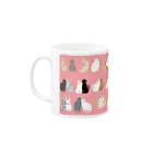 kawamu_cats shopの猫ちゃんマグカップ（ピンク） Mug :left side of the handle