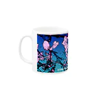 陽向の柴犬と桜のイラストマグカップ Mug :left side of the handle