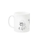 発達花子❀オフィシャルショップの散歩中の４人(線画) Mug :left side of the handle