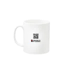 ハチワレ猫　ハチのお店のハチワレ猫　ハチのマグカップ Mug :left side of the handle