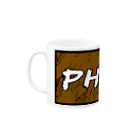 PHANT-ﾌｧﾝﾄ-のPHANT/ロゴ茶 Mug :left side of the handle