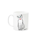 雑貨屋mooi.kの青い目の猫さんシリーズ№５ Mug :left side of the handle