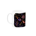 ナコの夜の森（黒バック） Mug :left side of the handle