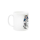 saxfactionのねこジャズファミリー（横） Mug :left side of the handle