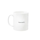 now worksの飲む場所を指示してくるコップ(おむつ犬) Mug :left side of the handle