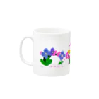 もふもふ達の秘密の花暮らしsuzuri店のお庭でかくれんぼ Mug :left side of the handle