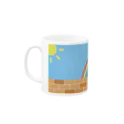 くまお画伯オンラインショップくまお堂のうさぎのひなた Mug :left side of the handle