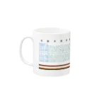 新商品PTオリジナルショップの昭和47年信越本線ダイヤグラム Mug :left side of the handle