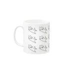 ゆるいぬ部の犬大きめ柄マグカップ  Mug :left side of the handle