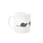 ねずりすSHOPのでんぐりデグー Mug :left side of the handle