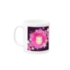 どるちぇ＊うさぎの《ボタニカル》＊芝桜×ひつじ＊誕生日花 Mug :left side of the handle