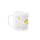 Lucieの鶏が先かたまごが先か Mug :left side of the handle