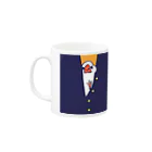 kadoBIRDのこんにちはぶんちょ！紺 Mug :left side of the handle