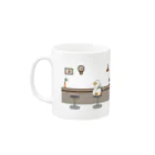 わくまるのカフェのあひるくん Mug :left side of the handle