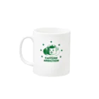 LONESOME TYPE ススのCAFFEINE ADDICTION (GREEN) Mug :left side of the handle