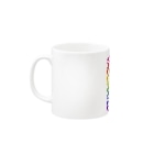 でおきしりぼ子のCOVID-19_ワクチン完全接種済(縦) Mug :left side of the handle