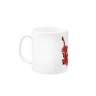 あおちゃん商会のHeart Strings (woodbass) Red Mug :left side of the handle