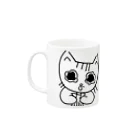 Satosee!Link（サトシドットリンク）のしろねこのミケコ。SP Mug :left side of the handle