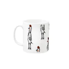 てら ねこグッズのニワトリさん柄 Mug :left side of the handle