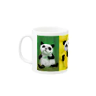 Washiemon and Ai-chan's ShopのPANDA 4 Colours Mug :left side of the handle