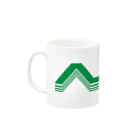 髙山珈琲デザイン部のレトロポップロゴ 緑 Mug :left side of the handle