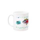 まめのき。のフィッシュ　or  ビーフ？ Mug :left side of the handle