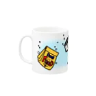 one-naacoのぷかぷかパグ Mug :left side of the handle