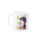 しろくろぷぅじぃのドーナツくろじぃ（キラキラ） Mug :left side of the handle