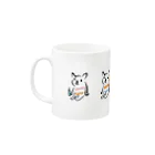 HER AND MARSHMALLOWのサマービキニ　フレンチブルドッグ Mug :left side of the handle