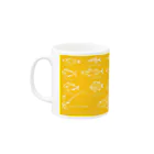 Umikko8823のふくおかの魚yellow Mug :left side of the handle