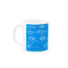 Umikko8823のふくおかの魚blue Mug :left side of the handle