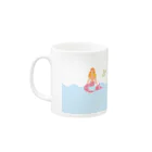 princess_marcheの金魚と猫マグカップ Mug :left side of the handle