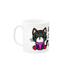 momijiniの犬と猫 マグカップの取っ手の左面