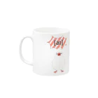 ぴよぴよ言語学ショップのIPAを叫ぶフィンチたち Mug :left side of the handle