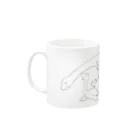 しろくまのゆるダイナソー Mug :left side of the handle