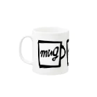 森の民mug(まぐ)のmugのマグカップ（三連モノクロ） 머그컵の取っ手の左面